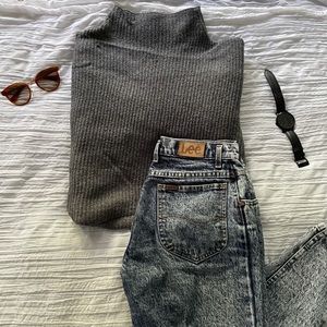 Treasure & Bond Ribbed Funnel Neck Sweater